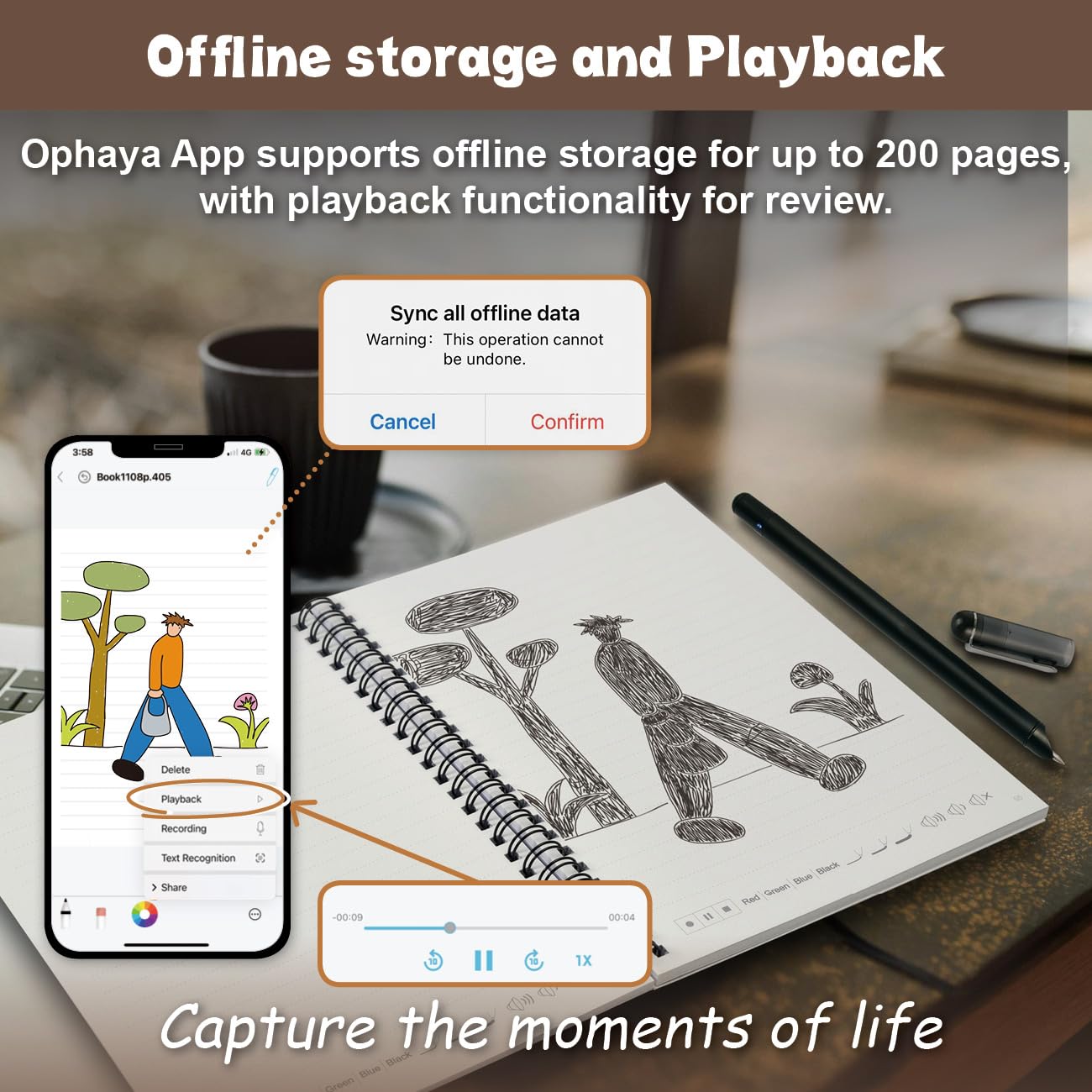 Amazon | Ophaya スマートデジタルノートブック スマートペン付き メモ